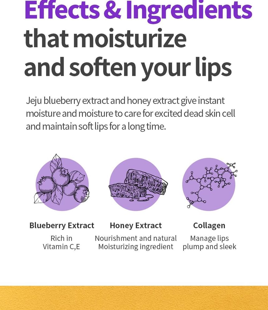 FRUDIA - Blueberry Hydrating Honey Lip Balm